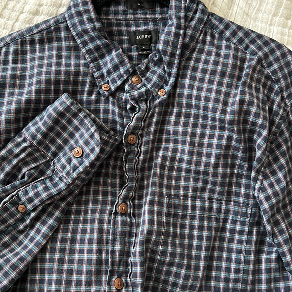 JCrew Checkered Slim Fit Oxford